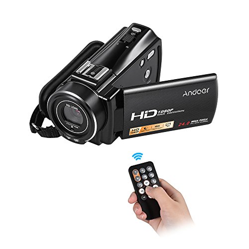 Andoer HDV-V7 Plus 1080P Full HD 24MP Portable Digital Video Camera Camcorder Remote