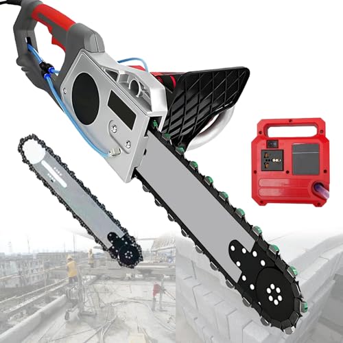 Tronçonneuse électrique pour découpe murale, granit, marbre, béton, pierre, avec système anti-poussière alimenté par eau, profondeur de coupe 35 cm/48...