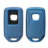kwmobile Accessoire Clé de Voiture Compatible avec Honda 3-Boutons CRV CRIDER Jade XRV VEZEL - Coque de Protection en Silicone - Bleu Haute Brillance