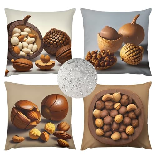 Taie oreiller de canapé imperméable 50x50 et housse de coussin lin extérieur Le Pin