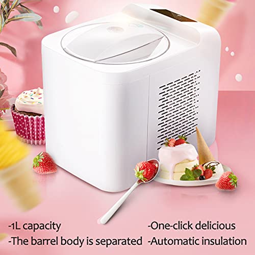 Speiseeisbereiter LJ Eiscreme Maschine 1L, Gelato Sorbet Tiefkühljoghurt, Maschine Abnehmbarer Mixing Paddle, Leicht zu… – Bild 3