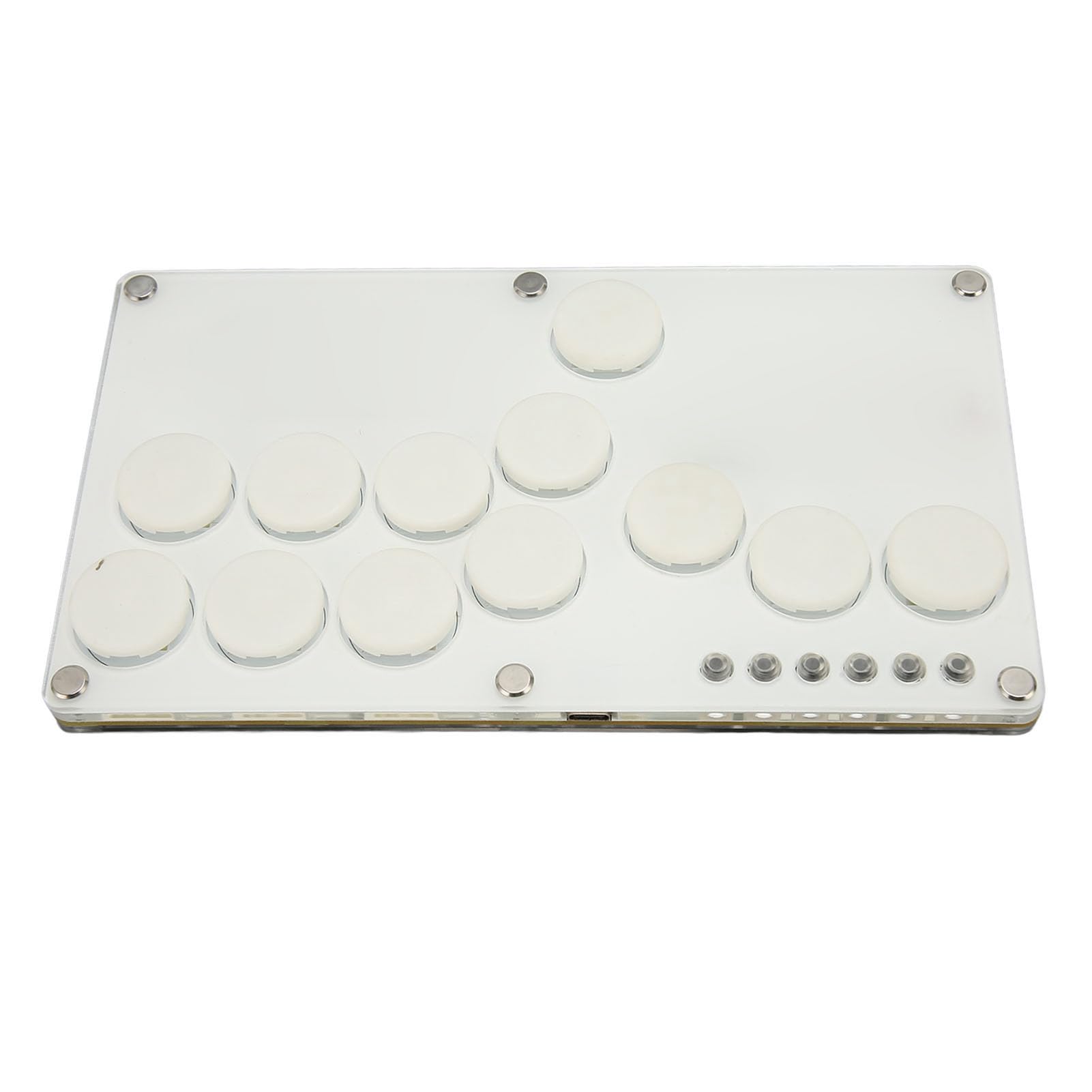 CHICIRIS Kontroler Mini Walki z Kluczem Mechanicznym Cherry MX na PC, Biały materiał ABS