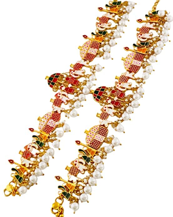 See full amazon price history chart for Sattyaki Womens Traditional Rajasthani/Rajwari Gold Plated Payal for Bride Sattyaki Womens Traditional Rajasthani/Rajwari Gold Plated Payal for Bride (B0BQZPD91M) Amazon Price History, Amazon Price Tracker