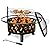 UDPATIO Fire Pit with Grill for Outside 30 Inch Outdoor Wood Burning Firepit Large Steel Firepit with Cooking Swivel BBQ Grill for Backyard Bonfire Patio