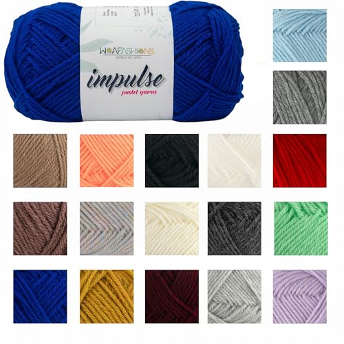 Image of WOAFashions Impulse Hand Knitting & Crochet Yarn (Royal Blue) (100gms - Pack of 1)