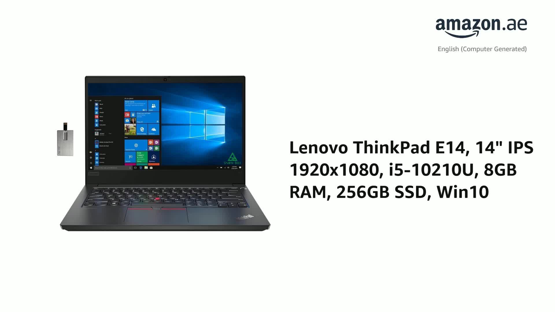 Lenovo ThinkPad E14 Intel Core i5 10210U X4 1.6GHz 8GB 256GB SSD