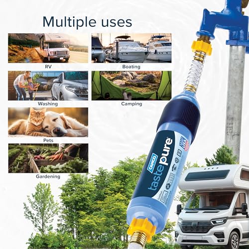 Image of Camco Tastepure Sediment Pre-Filter for RV Water Filter-Features 20-Micron Water Filter System & Provides First Stage of Water Filtration-Extends the Life of Inline Water Filters (40048) (Pack of 4)