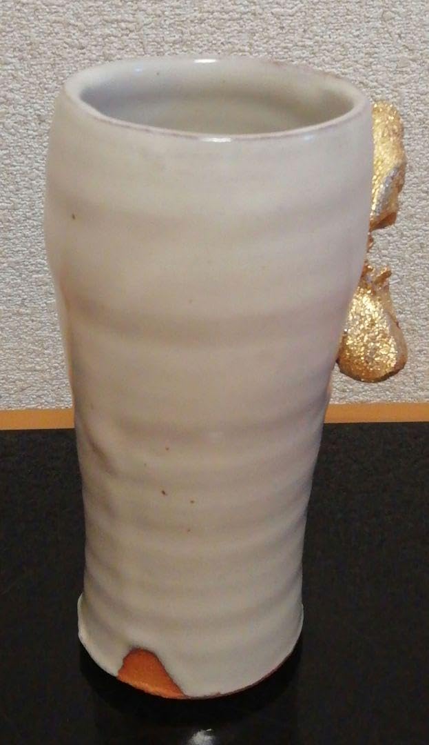 Amazon.co.jp: 三輪和彦(三輪休雪)作 萩焼 金のしずく 花入 共箱 共布 