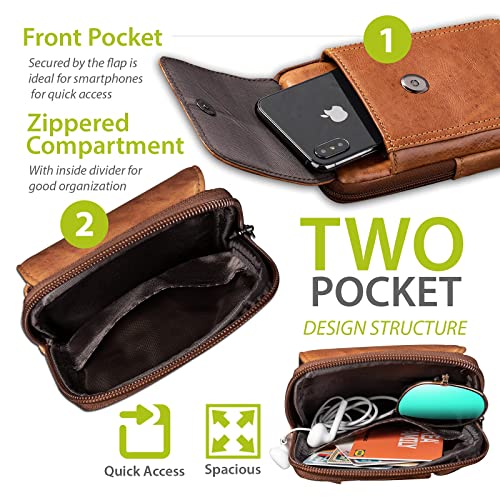 Hengwin Leather Phone Crossbody Bag Men Purse For Iphone 11 12 13 14 Pro Max Xr 8 7 6 Plus Samsung Galaxy S22 Ultra Note 20 Ultra S10 S9 S8 Note 10 9 8 Holster Pouch Case With Belt Clip Shoulder Strap #TOP3