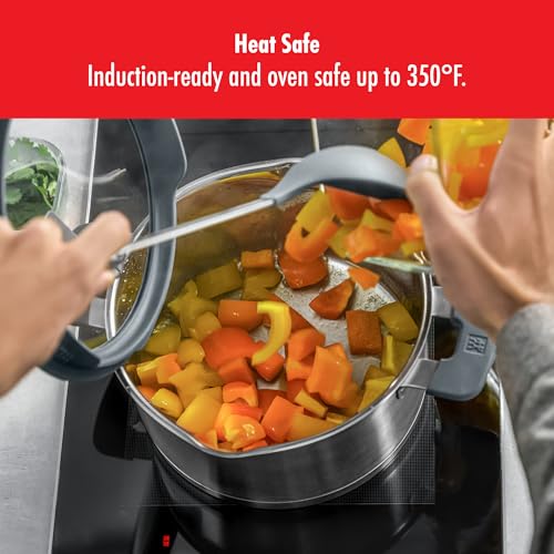 ZWILLING Simplify Set di pentole in acciaio inox, 5 Pezzi, Con fori integrati nel coperchio, Anche per piani a induzione, Argento-Nero - immagine 5