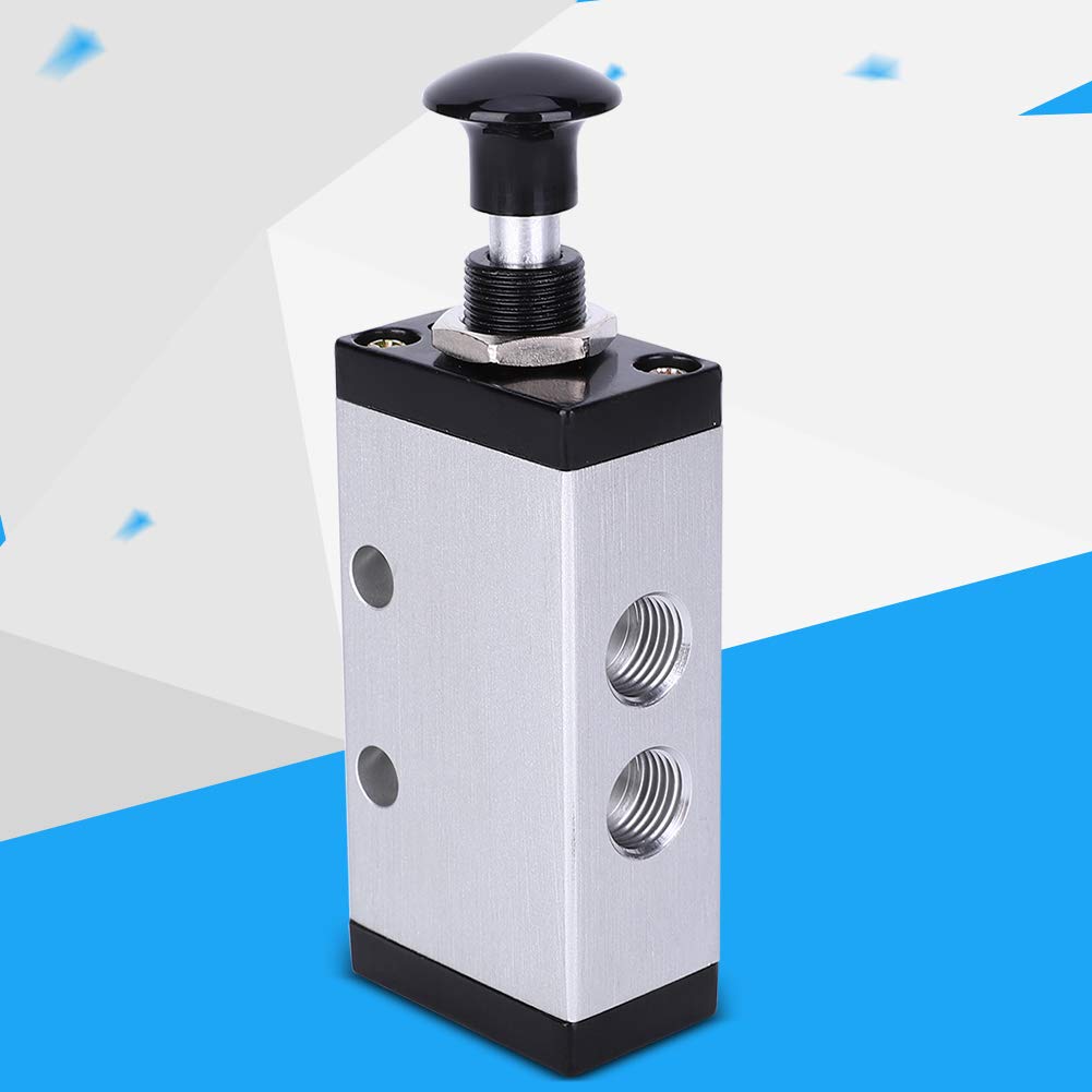 Hand Valve, Hand Toggle Valve, TwoPosition ThreeWay G1/4-Inch Mechanical Switch Valve Aluminum Alloy Shell XQ230622, Industrial Toggle Valves