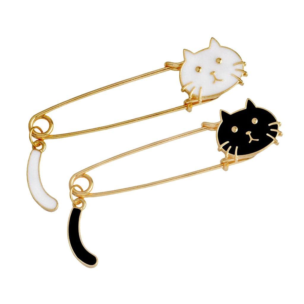 Loom Tree 2 Pieces Gold Tone Kilt Pin Animal Cat Brooches Large Safety Pin White Black (B09ZPKQFWP) Amazon Price History, Amazon Price Tracker