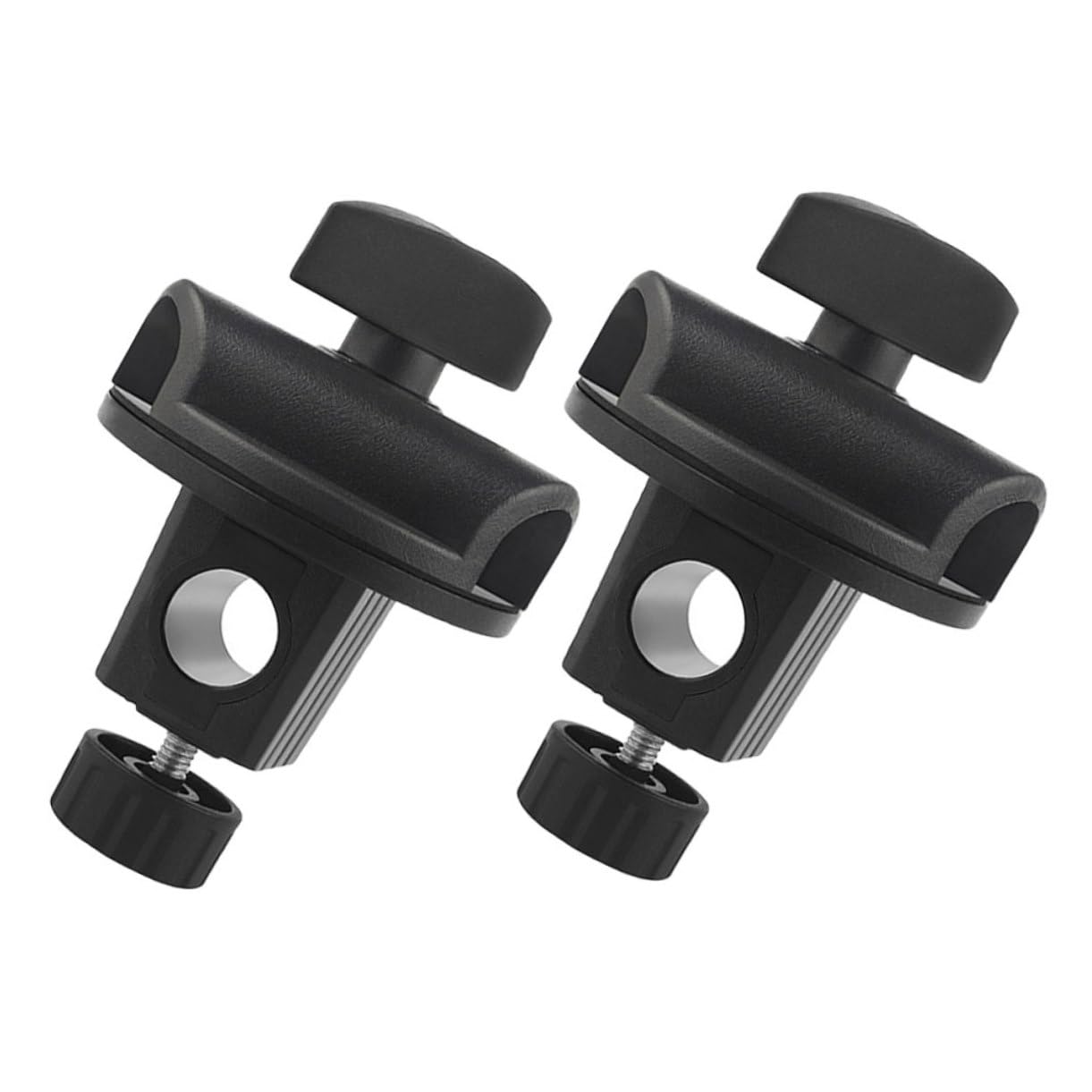 BESTonZON 2Pcs Adjustable Microphone Clamp with Swivel Grip Boom Arm Connector for Desktop and Floor Use Durable Mounting Fixture for Live Streaming and Recording Equipment