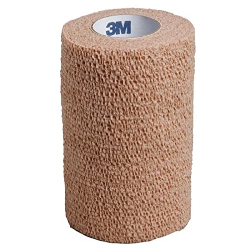 3M Coban Self Adherent Wrap - Tan, 4 Inches X 5 Yards, Elastic (1 Pack) - image 1