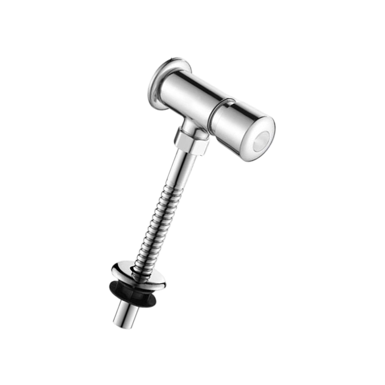 Fromceo A Manual Press Styles Push Urinal Flush Dapter Easy Installation Heavy Type Urinal Flush Dapter Water Flows Control Manual Press Type