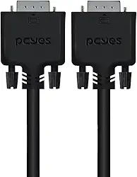 CABO DE VÍDEO VGA 15 PINOS MACHO PARA VGA 15 PINOS MACHO 28AWG PURO COBRE 2 METROS - PVM15-2 - PCYES