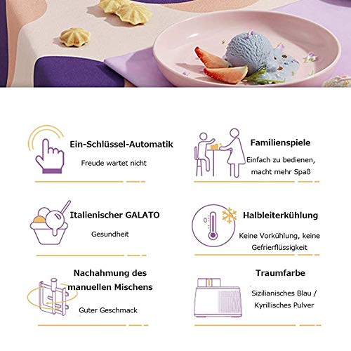 Heim-Eismaschine Machen Sie Köstliche Eiscreme-Sorbets, Tragbare Elektronische Gefrorener Joghurt-Maschine Für Den… – Bild 8