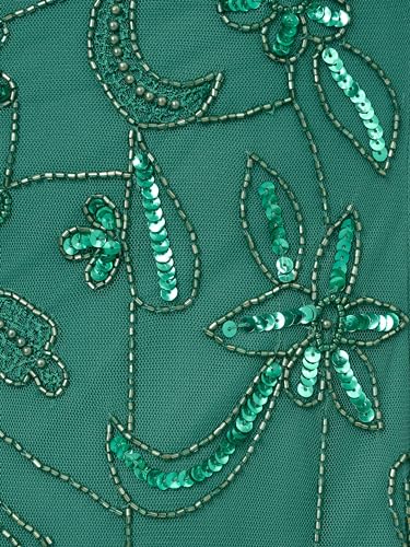 Image of Adrianna Papell Womens Beaded Mesh DressSpecial Occasion Dress