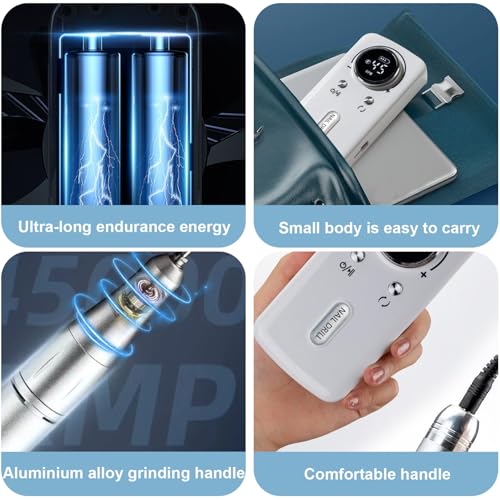 Set eléctrico de taladro para uñas profesional portátil miniatura 4