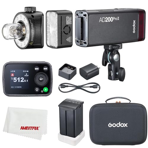 Flash portable Godox AD200ProII pour figer le mouvement et éliminer les ombres dures