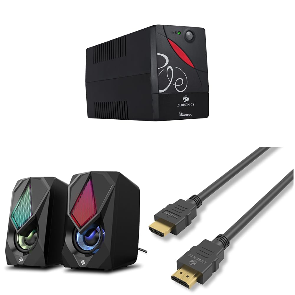 ZEBRONICS Zeb-U725 600VA UPS for Desktop/PC/Computers (not for Routers) with Automatic Voltage Regul