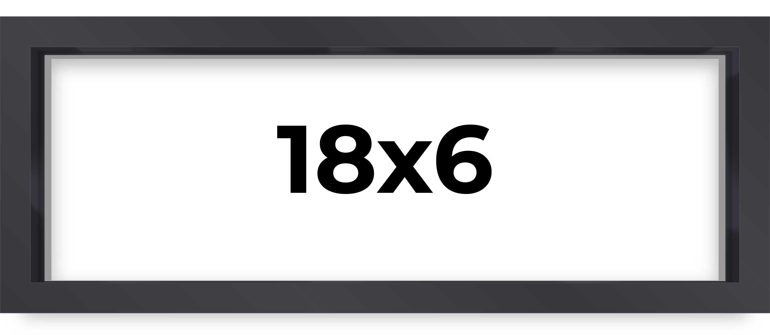 6x18 Shadow Box Frame Contemporary Black Finish | 3/4" Depth of Usable Space| Interior Size 6x18 or 18x6 Inches| UV Resistant Acrylic, Acid-Free