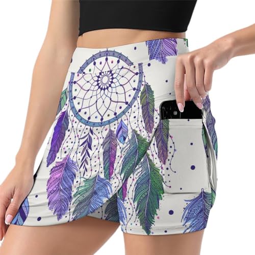 Jupe de tennis anti frottement avec poche skort athlétique femme