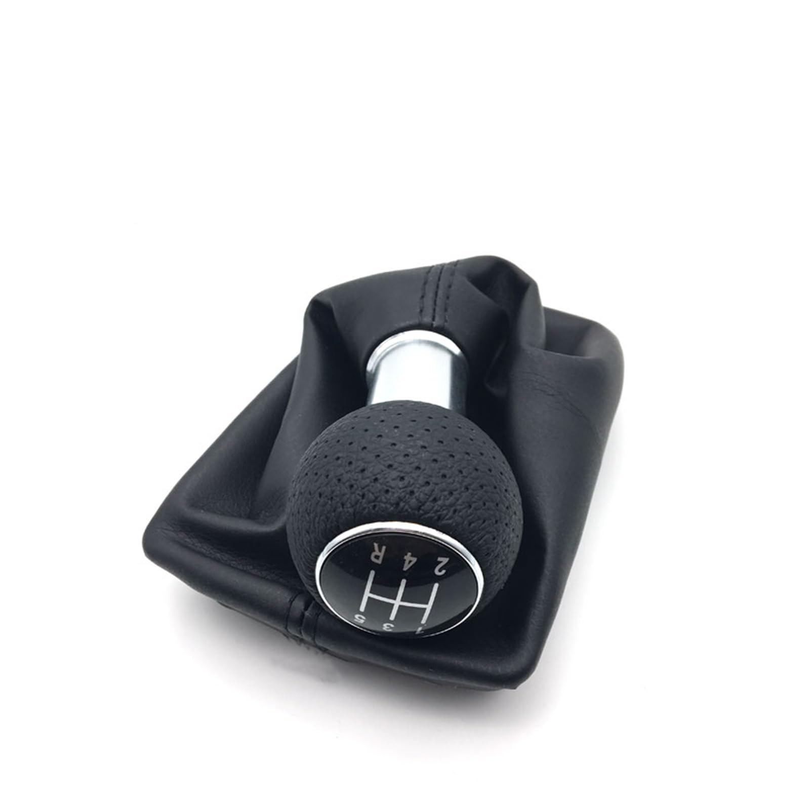 Mkgkacvcpt 12345R Leather Upgrade Gear Shifter Knob For A4 8E B6 B7 2000-2008 Black