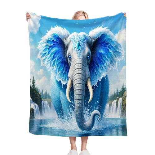 Couverture en polaire 180x220 cm infroissable et résistante au motif animalier unique