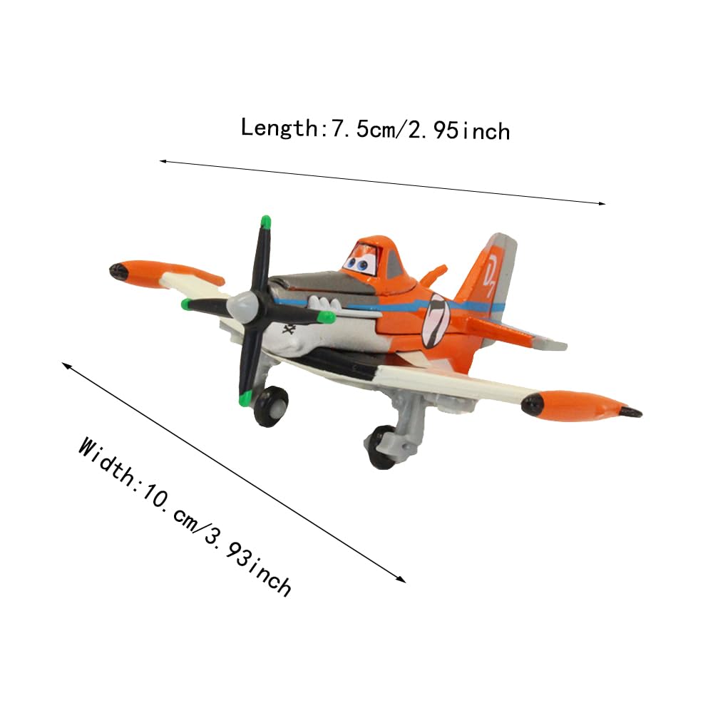 secxifeo Planes No.7 Dusty Crophopper 1:55 Metal fundido a presión