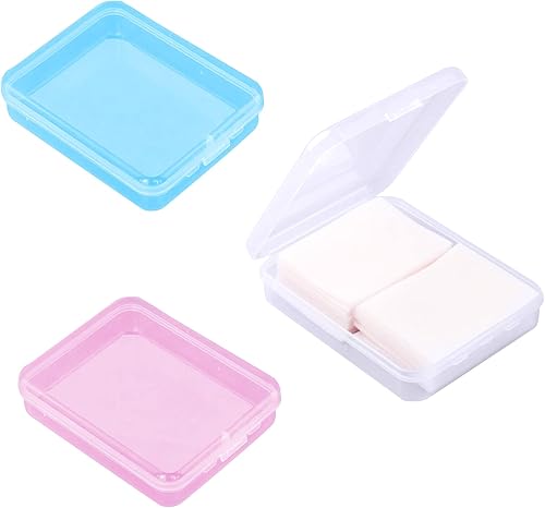 Soporte portátil de almohadilla de algodón de viaje, dispensador de bolas de hisopo de algodón, caja de almacenamiento de esponja cosmética con tapa