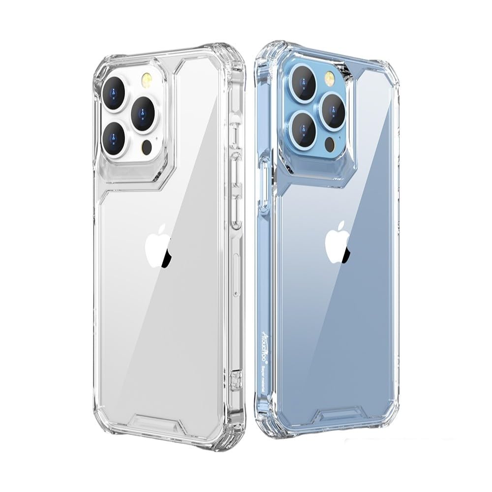 iPhone 15 Pro Max Case 6.7 inch Anti-Yellowing Military Back, Hard Anti-Explosion Back, Ultra Thin Case, Anti-Drop Shockproof Protection, Full Coverage Lens Clear Case iPhone 15 Pro Max Cover