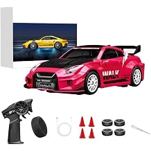 D43-02 143 Scale 2.4G Full Proportional 4WD Alloy RC Drift Car with Gyro System, Silent Bearings, Adjustable Speed & LED Lights for Adults, High Speed Remote Control Racing Car