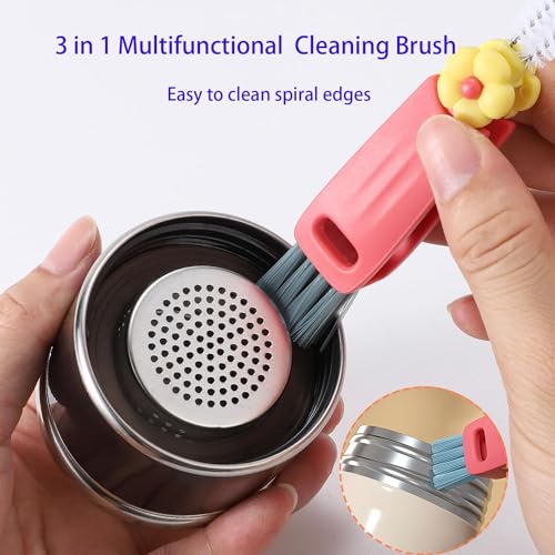 Image of 3 in 1 Cup Lid Cleaning Brush, Multifunctional Cleaning Brush Portable Cup Lid Cleaner for Bottle Gap Tight Spaces Cup, Portable Cup Lid Cleaner, 1 Pcs Green