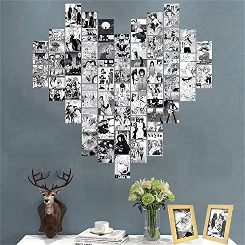 50 peças de imagens de anime para parede – Kit de colagem de parede de decoração de quarto 10 x 15 c