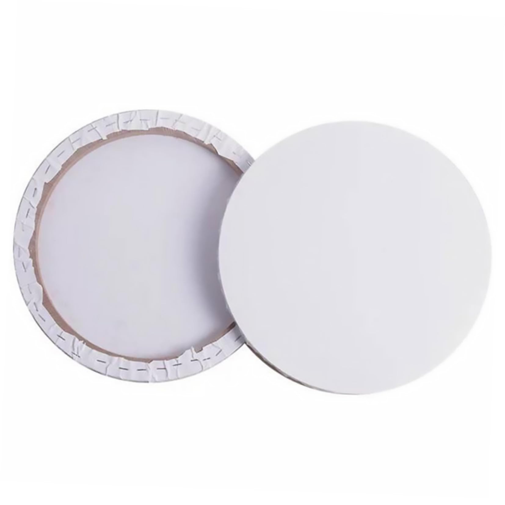 Lienzo de dibujo redondo de 30 cm de algodón claro Uonlytech para pintura acrílica y óleo en casa