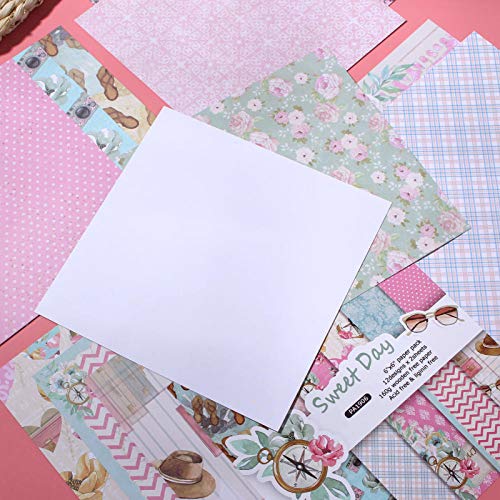 Yarumi Pink Scrapbook Paper Pack,Sweet Day Themed Cards Making Single-Sided Designer Paper Pad,Beautiful Designs Origami Art Cardstock 12" Backdrop Sheets Album Diy Decorative Paper For Girls-24 Pages #TOP5