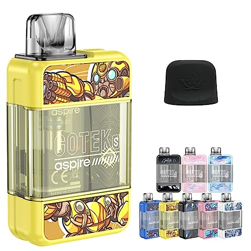 Aspire GoTek S + ゴーテック 対応 シリコンキャップ vape ベイプ (Yellow)