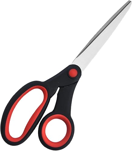 Tijeras para zurdos de 8 pulgadas, hoja afilada de acero inoxidable, asas suaves y cómodas, perfectas para manualidades, tijeras zurdas gruesas para