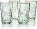 Bormioli Rocco 387595GRS021524 Romantic Tumbler, Set of 4, 10.25 oz, Pastel Green