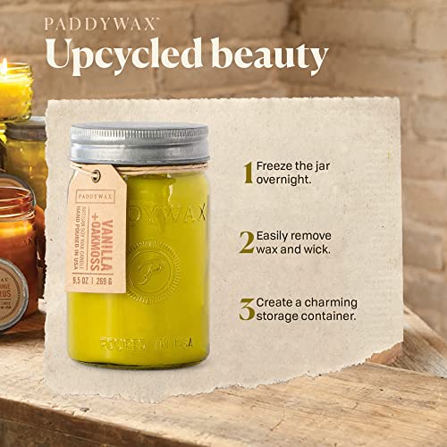 Paddywax Candles Rj803Z Relish Collection Scented Candle, 9.5-Ounce, Vanilla + Oakmoss #TOP4