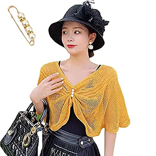 Xale de seda de gelo de malha de verão para senhoras protetor solar de malha oca curto xale pequeno