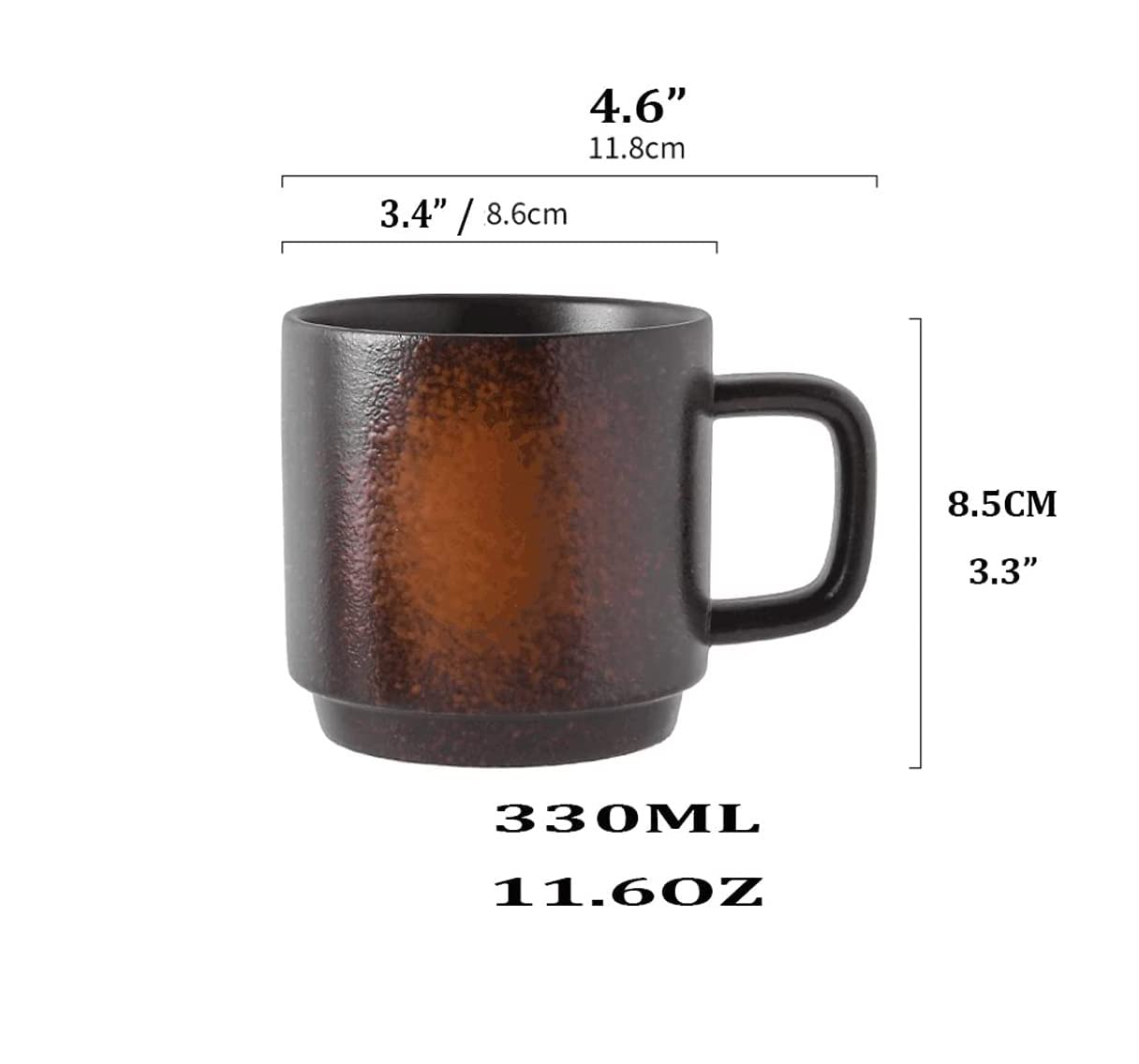 Tazzine Caffe Tazze Caffe Tazza In Stile Giapponese Tazza Da Caffè In Gres Tazza Vintage Con Manico Per Bevande Calde/fredde Multifunzionale Tazze Cappuccino(D)