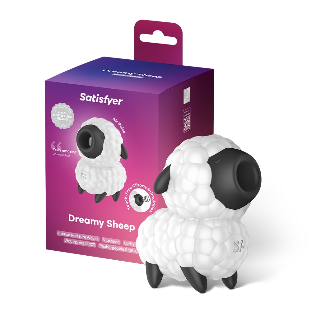 Satisfyer Dreamy Sheep, vibratore da donna a onde di pressione | stimolatore clitorideo con 2 motori | onde di pressione e vibrazione controllabili separatamente | impermeabile | in silicone