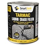 TarmaSeal Tarmac Liquid Crack Filler - 5L - Flexible Rubberised Tarmac Repair Liquid for Repairing Cracks in Tarmacadam & Asphalt. Crack Filler for Tarmacadam Driveways, Paths & Playgrounds