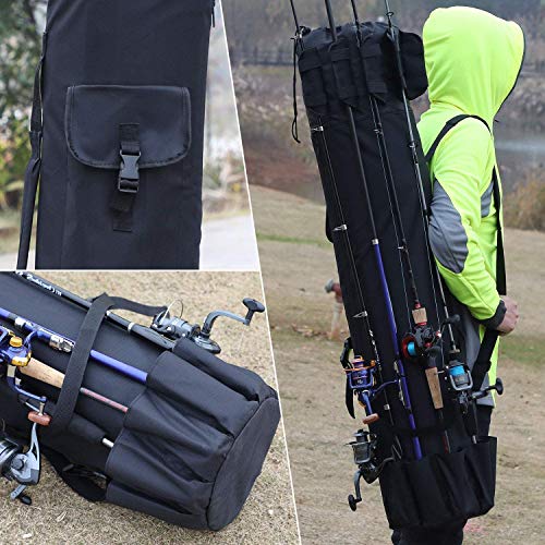 Sougayilang Angelruten-Tasche aus Segeltuch, Organizer, Aufbewahrungstasche für Angelrute und Rollen, Organizer für… – Bild 7