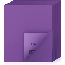 Sandpaper 600 Grit 20 PCS, Wet Dry Sanding Sheets 9 x 11 Inch, Purple Alumina Abrasive Sand Paper for Wood, Metal, Drywall, Resin, Automotive Sanding, Polishing, Grinding, by POLIWELL