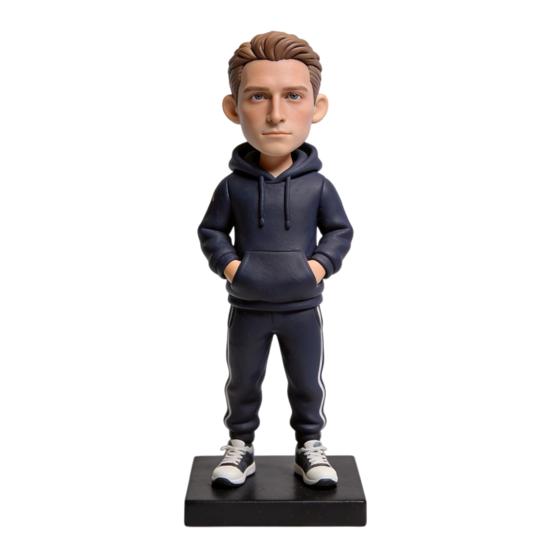 Figura 3D hecha a mano de arcilla polivinílica hecha a mano de cuerpo completo de foto personalizada Bobblehead estatua personalizada regalo para cumpleaños, jubilación, escritorio, decoración