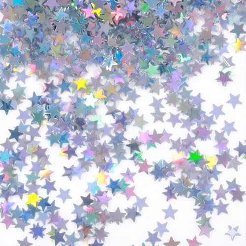 ARYIMYDP 4000 peças confetes brilhantes de estrela dourada, metal com lantejoulas, decoração e dispersão para o Natal, Ano Novo, decorações de festa e casamento