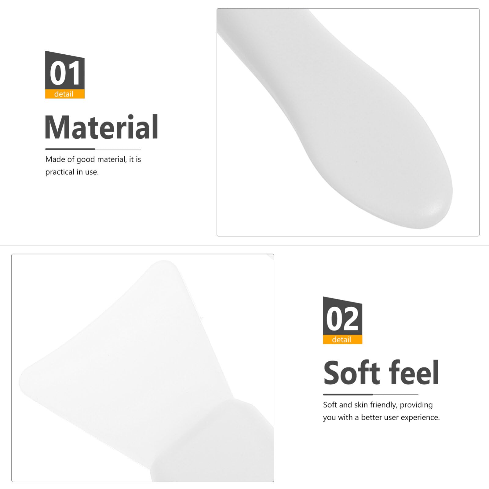 VILLCASE Convenient Silicone Spatulas for Wax Removal Cleaning 3-Pack Ideal for Sealing Wax Facial Masks